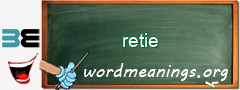 WordMeaning blackboard for retie